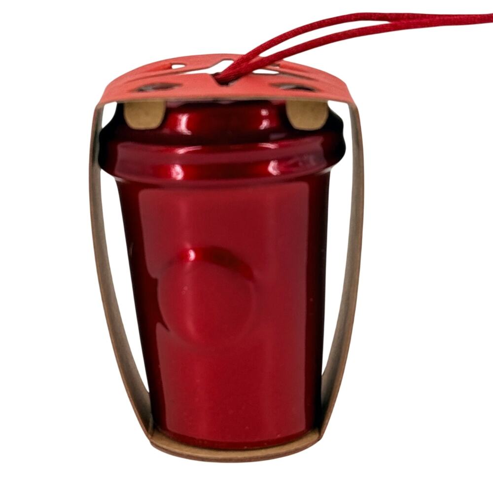 Starbucks 2014 Red Cup Ornament Mini Coffee Tumbler Christmas